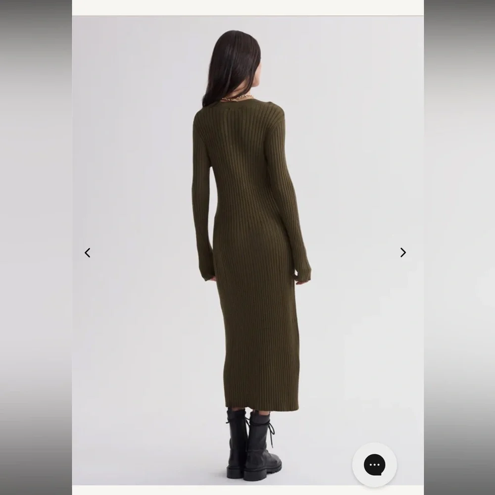 Varley Axel Rib Knit Midi Dress New With Tags - Picture 2 of 5